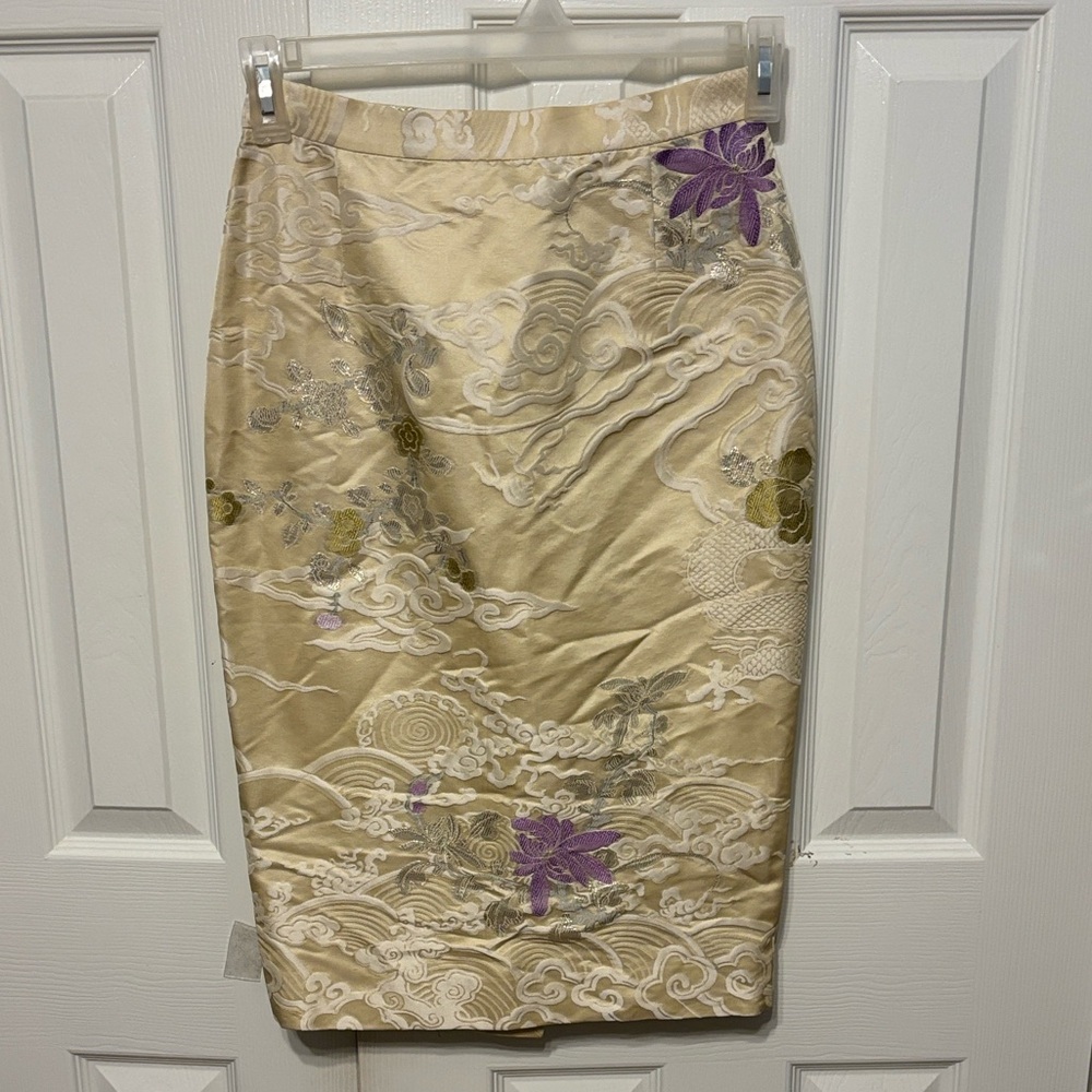 Emanuel Ungaro Vintage Embroidered Pencil Skirt